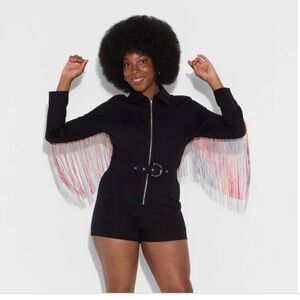 Pride Adult Belted Festival Fringe Romper
